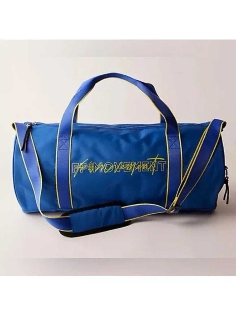 FP Movement Blue Duffle Gym Travel Weekender Bag Adjustable Strap NWT